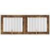 vidaXL Hundetor mit St&auml;ndern 2 pcs Ger&auml;ucherte Eiche 100 x 80 cm