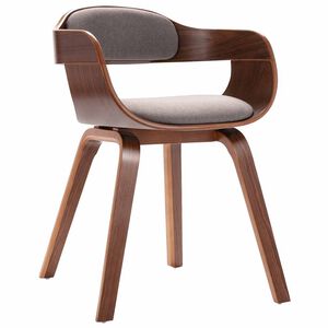 vidaXL Esszimmerstuhl Taupe Bugholz und Stoff