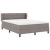 vidaXL Boxspringbett mit Matratze Taupe 140 x 190 cm Stoff