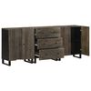 vidaXL 3-tlg. Sideboards Schwarz 60x33x75 cm Massivholz Mango