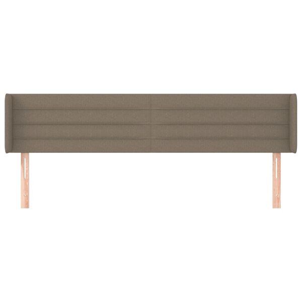 vidaXL Kopfteil mit Ohren Taupe 163x16x78/88 cm Stoff