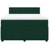 vidaXL Boxspringbett mit Matratze Dunkelgr&uuml;n 140x200 cm Samt