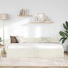 vidaXL Eckbettgestell Creme 90 cm x 190 cm SamtundSperrholz