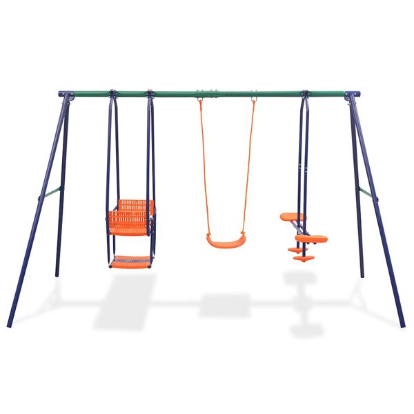 vidaXL Schaukelset mit 5 Sitzen Orange