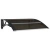 vidaXL T&uuml;rvordach Schwarz 80x75 cm Polycarbonat