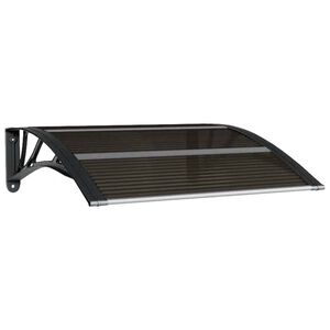 vidaXL T&uuml;rvordach Schwarz 80x75 cm Polycarbonat