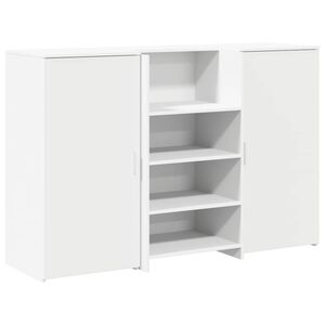 vidaXL Empfangstheke Wei&szlig; 155x50x103,5 cm Holzwerkstoff