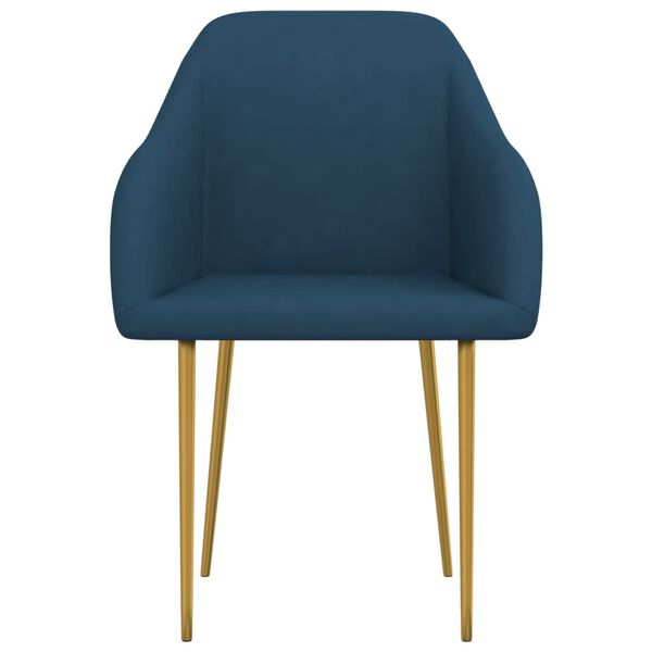 vidaXL Esszimmerst&uuml;hle 6 Stk. Blau Samt