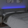 vidaXL LED Kopfteil Hellgrau 163x16x78/88 cm Stoff