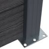 vidaXL Zaunelement-Set Grau 526x186 cm WPC