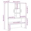 vidaXL Waschmaschinenschrank Artisan-Eiche 70,5x25,5x90 cm