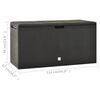 vidaXL Gartenbox Anthrazit 114x47x60 cm