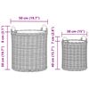 vidaXL Blumentopf K&ouml;rbchen mit Speicher 2 pcs Braun Lacak Rattan