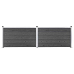 vidaXL Zaunelement Set WPC 353x105 cm Schwarz