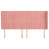 vidaXL Kopfteil mit Ohren Rosa 163x23x118/128 cm Samt