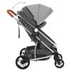vidaXL 3-in-1-Kinderwagen Dunkelgrau Aluminium