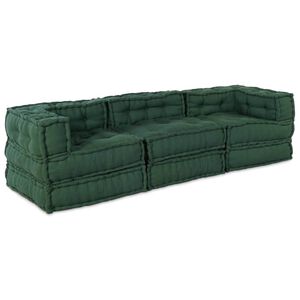 vidaXL Modulare Sofagarnitur Stoff Gr&uuml;n 210 x 70 x 56 cm