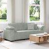 vidaXL 3-Sitzer-Sofa Hellgrau 178 cm Samt