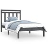 vidaXL Massivholzbett Grau 100x200 cm