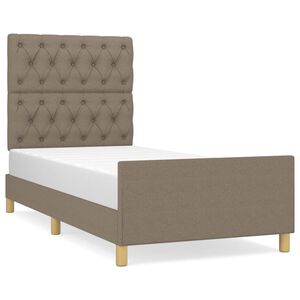 vidaXL Bettgestell ohne Matratze Taupe 80x200 cm Stoff