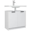 vidaXL Badschrank Wei&szlig; 64,5x33,5x59 cm Holzwerkstoff