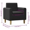 vidaXL Kindersofa Schwarz Kunstleder