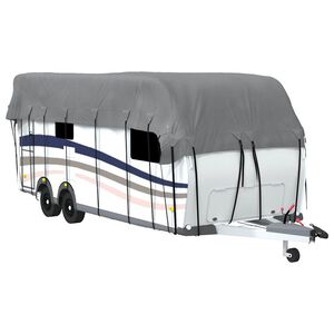 vidaXL Dachplane f&uuml;r Wohnwagen Grau 800x300 cm Vliesstoff
