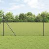 vidaXL Geschwei&szlig;ter Drahtzaun Grau 1 x 50 m