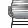 vidaXL 7-tlg. Garten-Essgruppe mit Kissen Grau Poly Rattan Glas