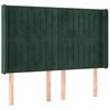 vidaXL LED Kopfteil Dunkelgr&uuml;n 147x16x118/128 cm Samt
