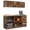 vidaXL Garagenschr&auml;nke 6 Stk. R&auml;uchereiche Holzwerkstoff