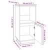 vidaXL Sideboard Honigbraun 38x35x80 cm Massivholz Kiefer