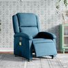vidaXL Massagesessel Elektrisch Blau Samt