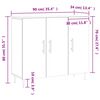 vidaXL Sideboard Betongrau 90x34x80 cm Holzwerkstoff