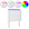vidaXL LED Kopfteil Wei&szlig; 83x16x118/128 cm Kunstleder