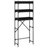 vidaXL Waschmaschinenregal Schwarz 0ak 67 x 25 x 163 cm Holzwerkstoff