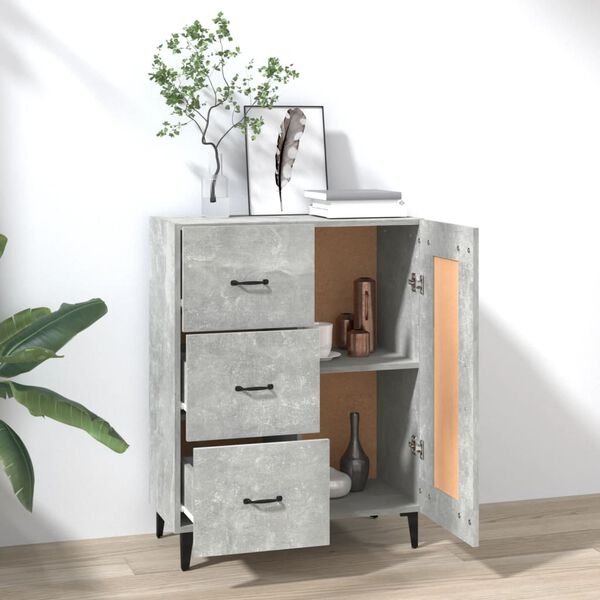 vidaXL Sideboard Betongrau 69,5x34x90 cm Holzwerkstoff