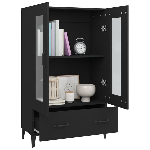 vidaXL Highboard Schwarz 70x31x115 cm Holzwerkstoff