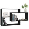 vidaXL Wandregale Schwarz 104x20x58,5 cm Holzwerkstoff