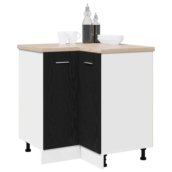vidaXL H&auml;ngeschrank Schwarz Eichen-Optik 75,5 x 75,5 x 80,5 cm