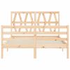 vidaXL Massivholzbett mit Kopfteil 140x190 cm
