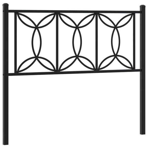 vidaXL Ersatz-Kopfteil Metall Schwarz 107 cm