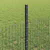 vidaXL Zaun mit Pfosten Grau 0,5 x 10 m Stahl