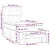 vidaXL Boxspringbett mit Matratze Dunkelbraun 90x200 cm Stoff