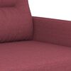 vidaXL 3-tlg. Sofagarnitur mit Kissen Weinrot Stoff