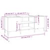 vidaXL Plattenschrank Schwarz 121x38x48 cm Holzwerkstoff