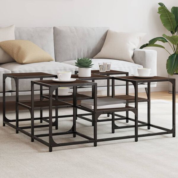 vidaXL Couchtisch Braun Eichen-Optik 91x91x40 cm Holzwerkstoff