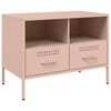 vidaXL TV-Schr&auml;nke 2 Stk. Rosa 68x39x50,5 cm Stahl