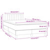 vidaXL Boxspringbett mit Matratze Dunkelbraun 120x190 cm Stoff