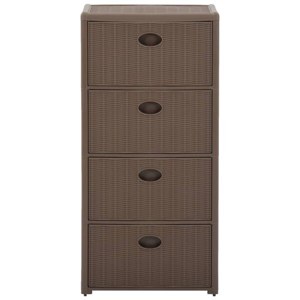 vidaXL Kommode mit 4 Schubladen Taupe 40x40x80 cm